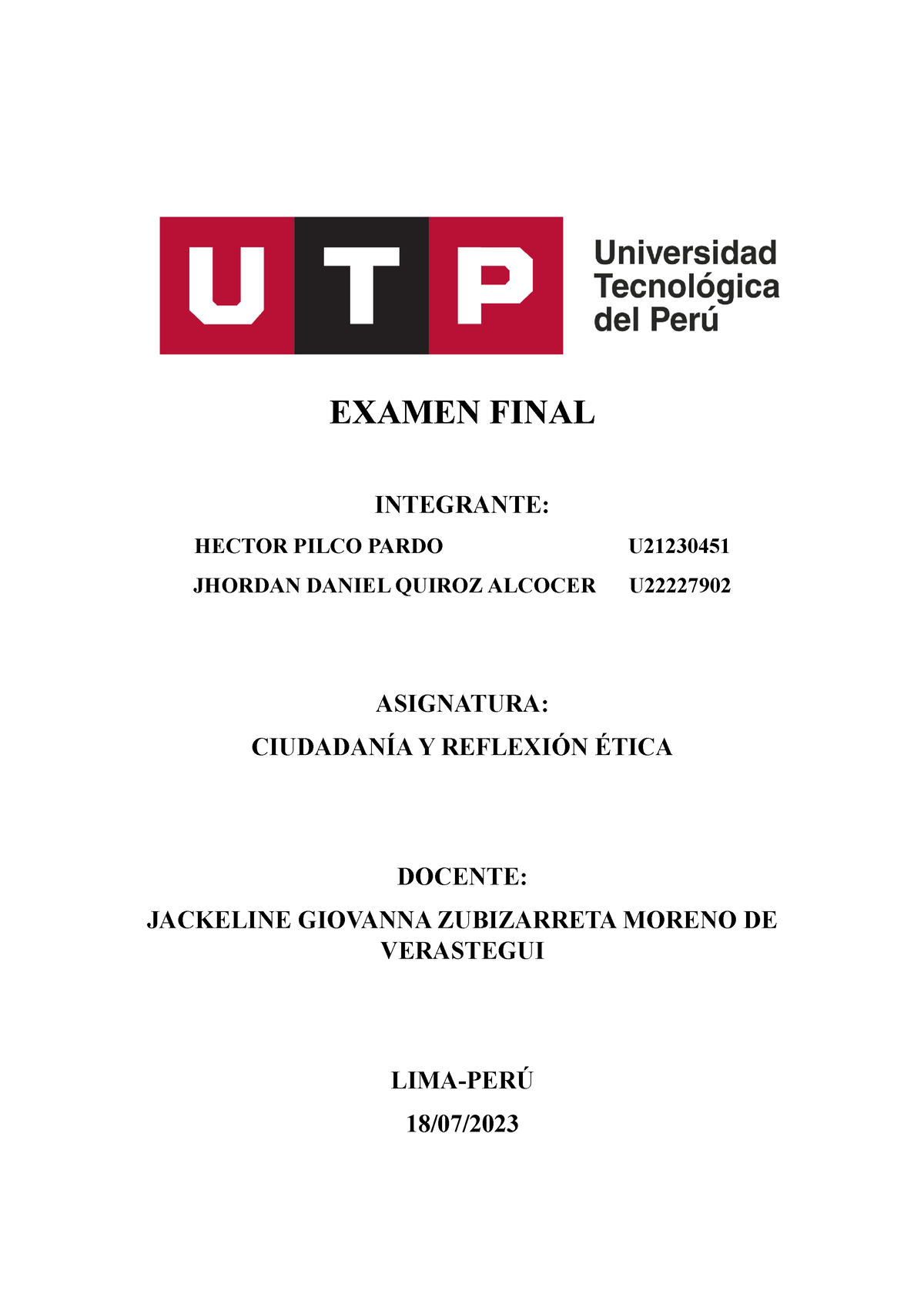 S17 Examen Final Ciudadanía Y Ética - Ciudadanía Y Reflexión Etica ...