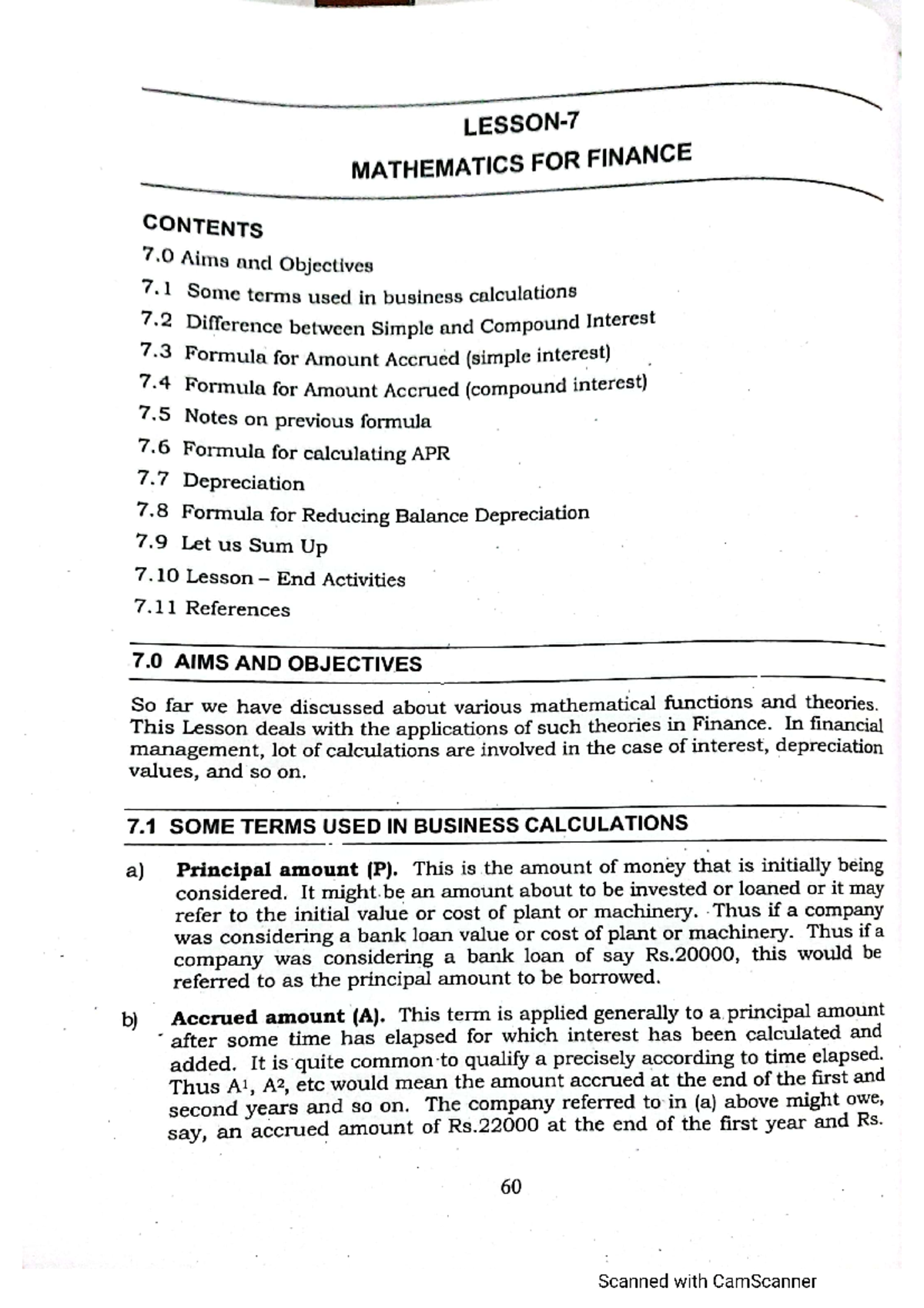 Lesson 7 mathematics for finance. Bba Studocu