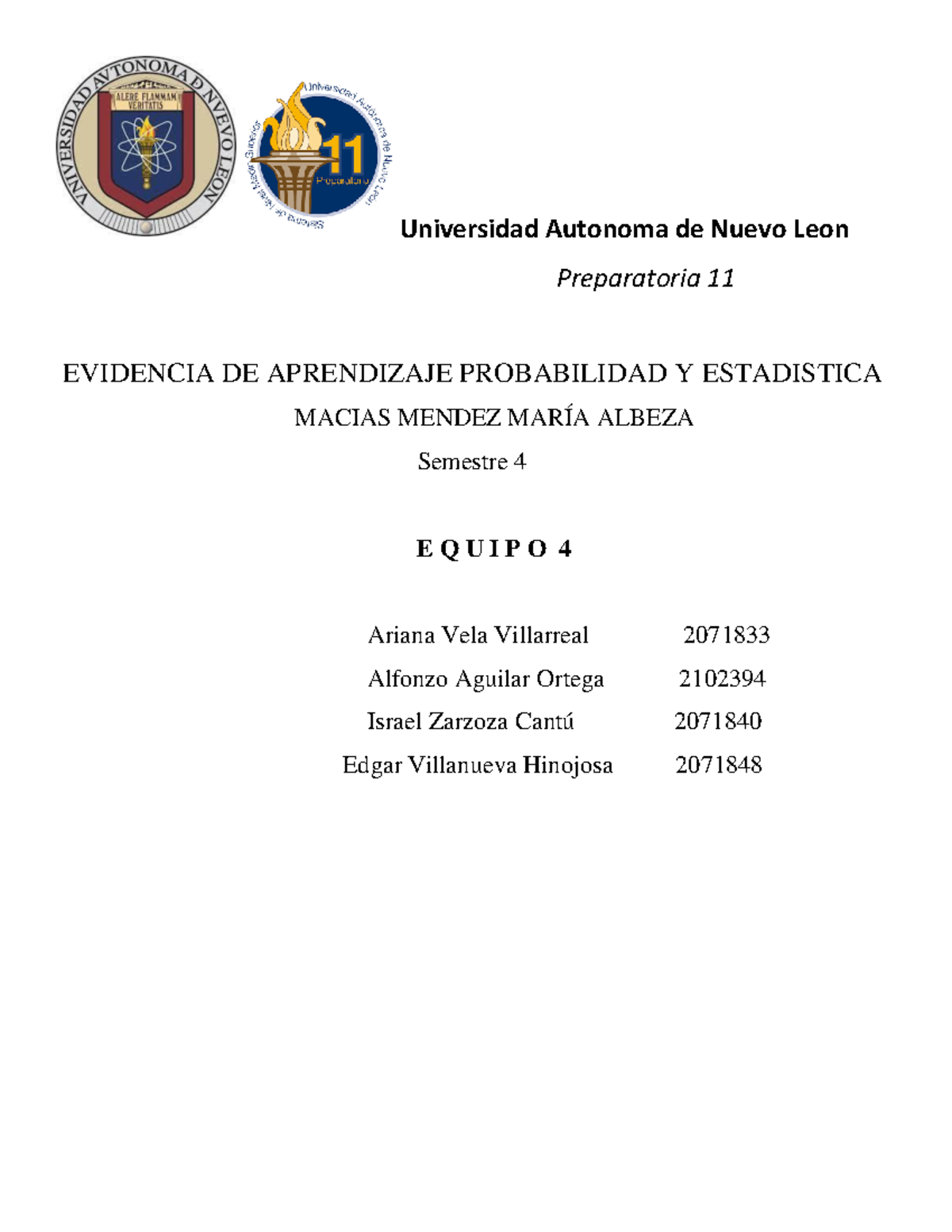 Py E EA1 Equipo 4 (1) - Evidencia Etapa 1 - Universidad Autonoma de ...