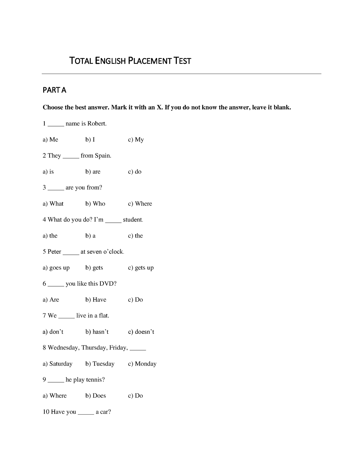 total-english-placement-test-total-english-placement-test-part-a