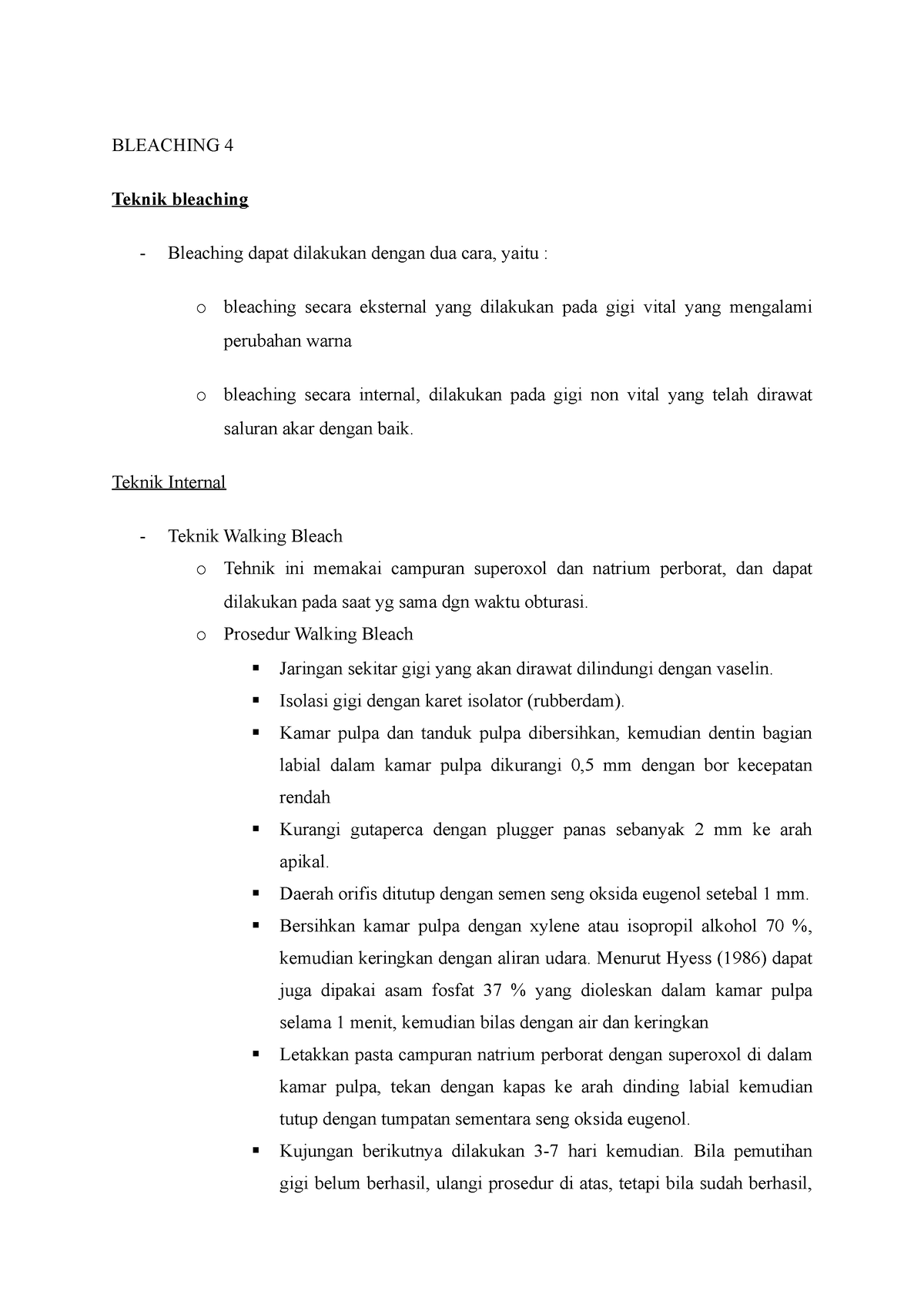 Bleaching 4 - BLEACHING 4 Teknik Bleaching Bleaching Dapat Dilakukan ...