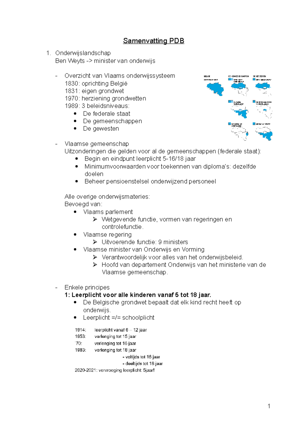 Samenvatting Pdb Pedagogisch Didactische Basis Samenvatting Pdb Onderwijslandschap Ben Weyts