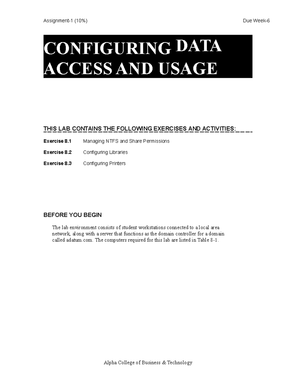 Lab08 worksheet LM - computer system technician, st Lawrence toronto ...