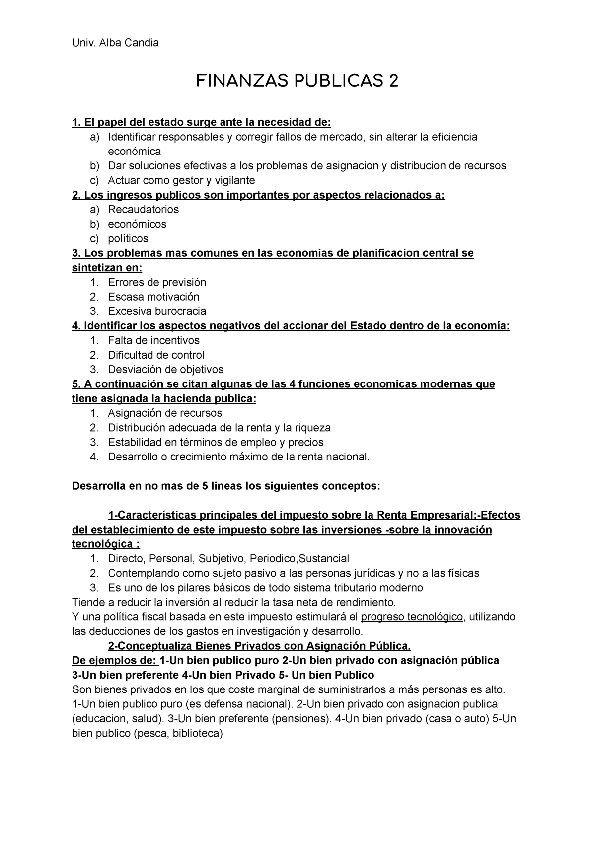 FP2 Examen Final 1 Llamado 2023- Resuelto - FINANZAS PUBLICAS 2 El ...