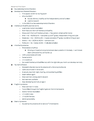 Abnormal Psych Eating Disorders Notes - 338- Abnormal Psychology Eating ...