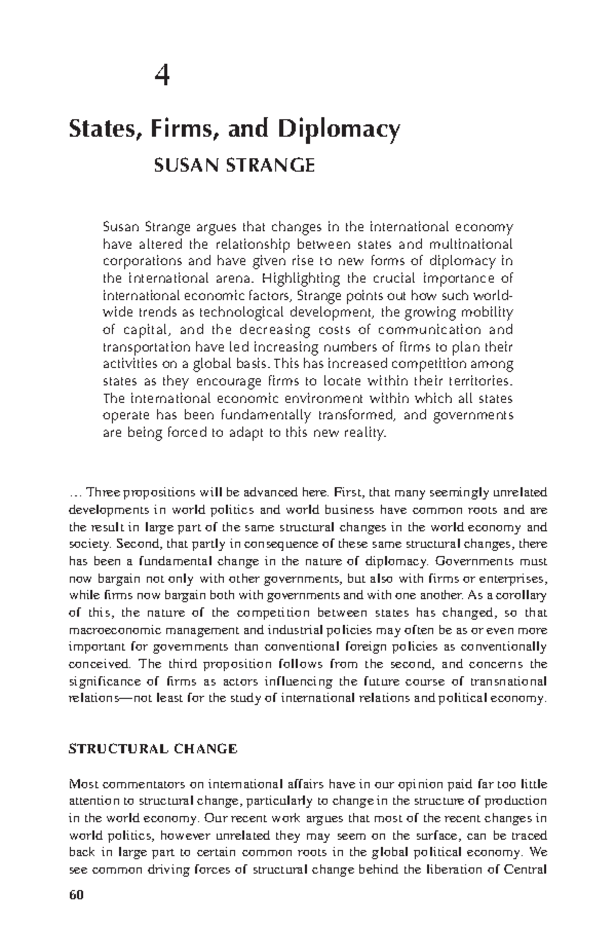 States, Firms, Diplomacy - 60 4 States, Firms, and Diplomacy SUSAN ...
