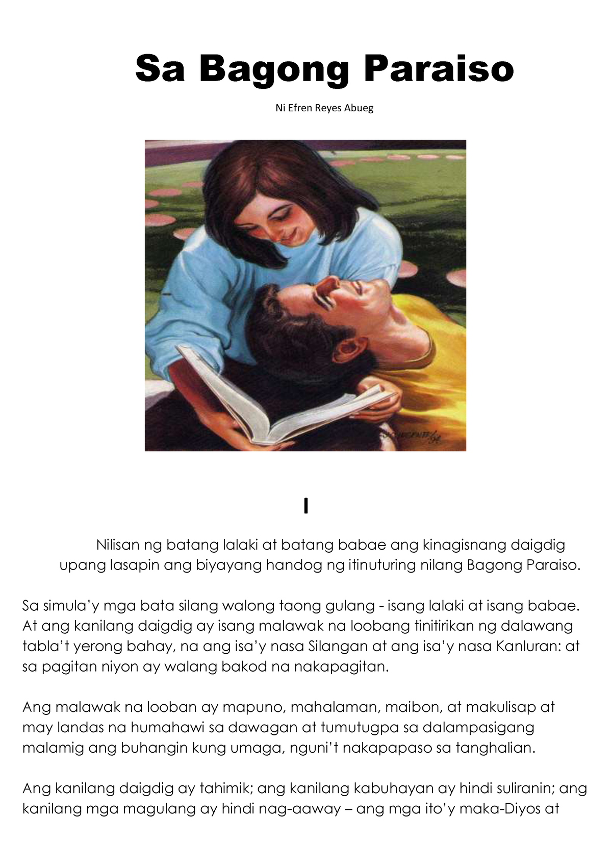 Sa Bagong Paraiso Sa Simula‟y Mga Bata Silang Walong Taong Gulang Isang Lalaki At Isang 4548