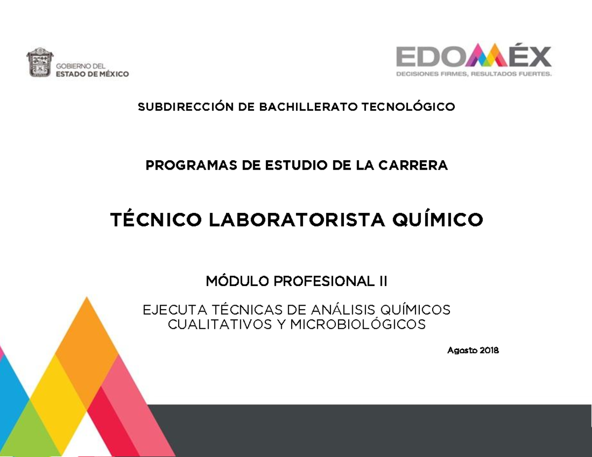 trabajo tecnico laboratorista quimico