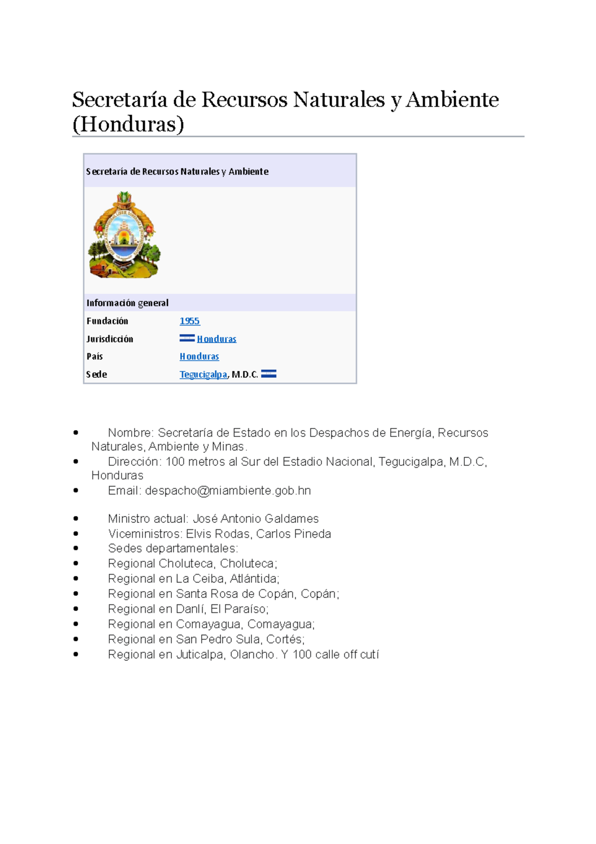 Informacion Derecho Administrativo Secretaría de Recursos Naturales y