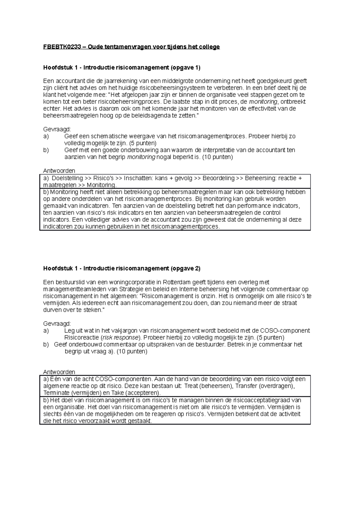 Oude Tentamenvragen-antwoorden - FBEBTK0233 – Oude Tentamenvragen Voor ...