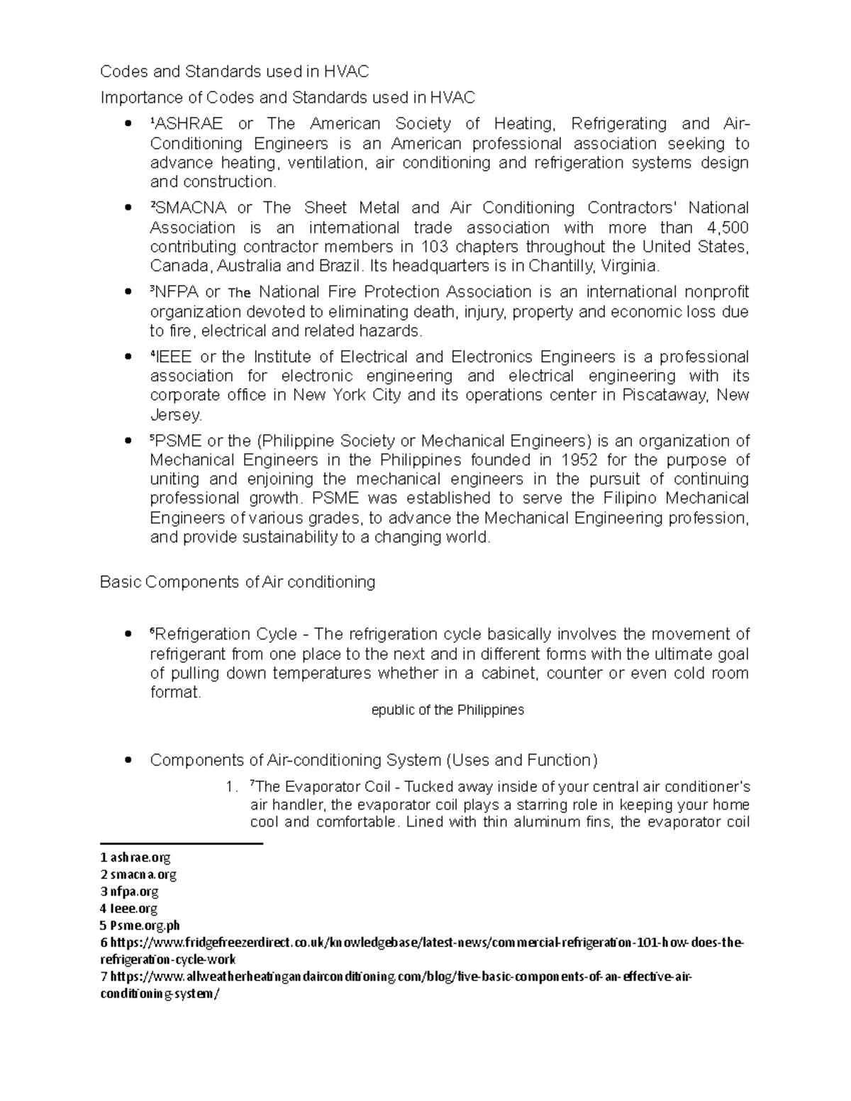 Lecture notes 2 - Codes and Standards used in HVAC - Codes and ...