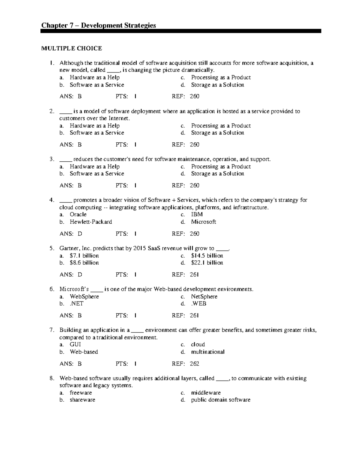 ACOM-Chapter-7 - Chapter 7 – Development Strategies MULTIPLE CHOICE ...