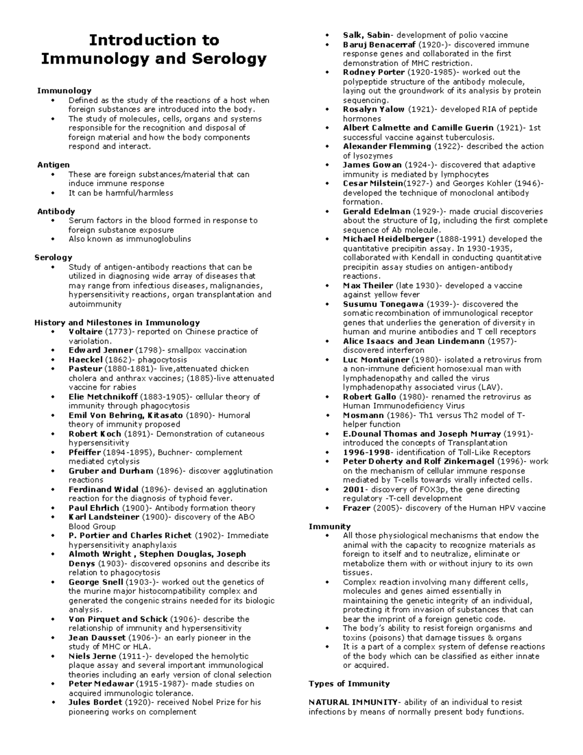 125952094 IMS Intro to Immunology and Serology Introduction to