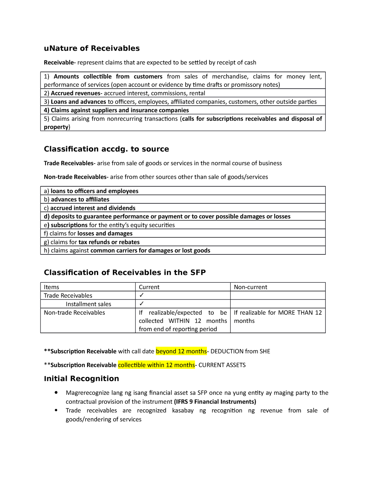 assignment of claims government receivables