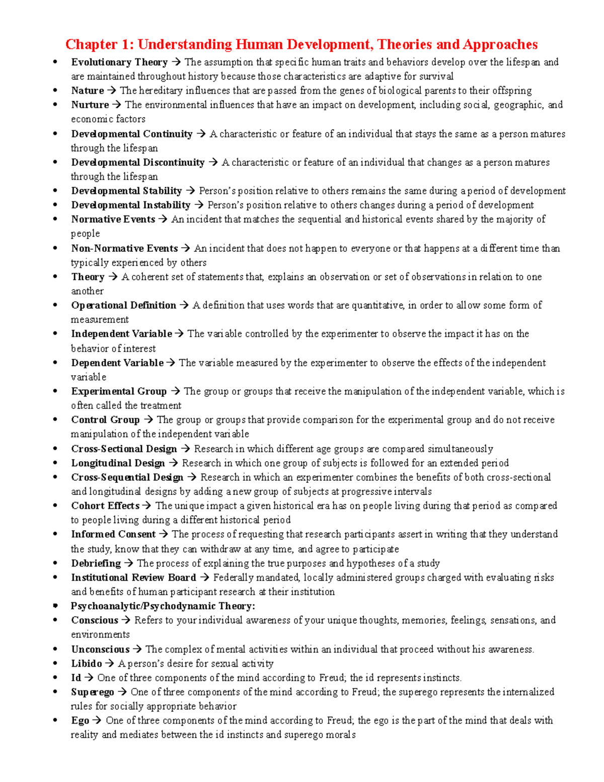 Exam 1 Review - Exam 1 notes - Chapter 1: Understanding Human ...