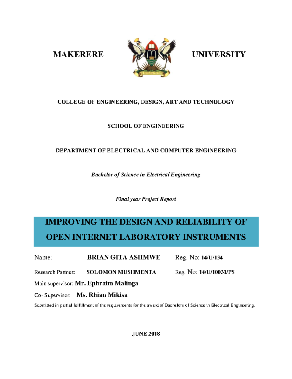 phd thesis makerere university