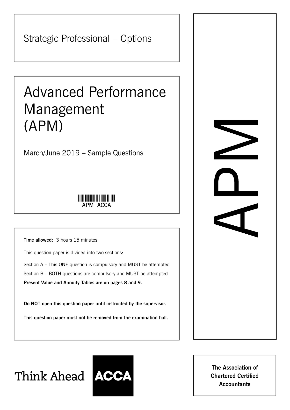 MJ19 Sample APM Questions Strategic Professional Options