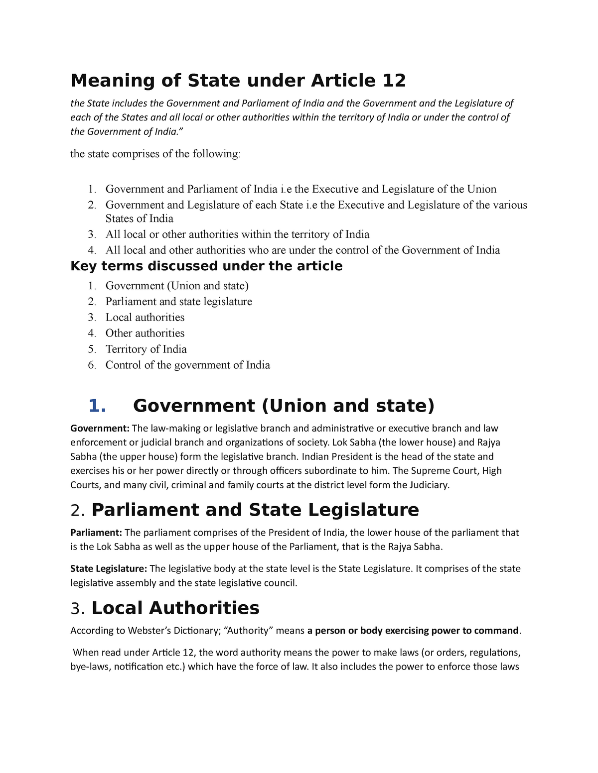 art12-lecture-notes-1-meaning-of-state-under-article-12-the-state