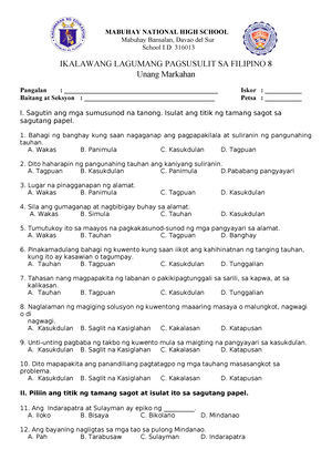 FIL Lesson 3 Sanaysay Mula Sa Greece Alegorya Ng Yungib - FILIPINO ...