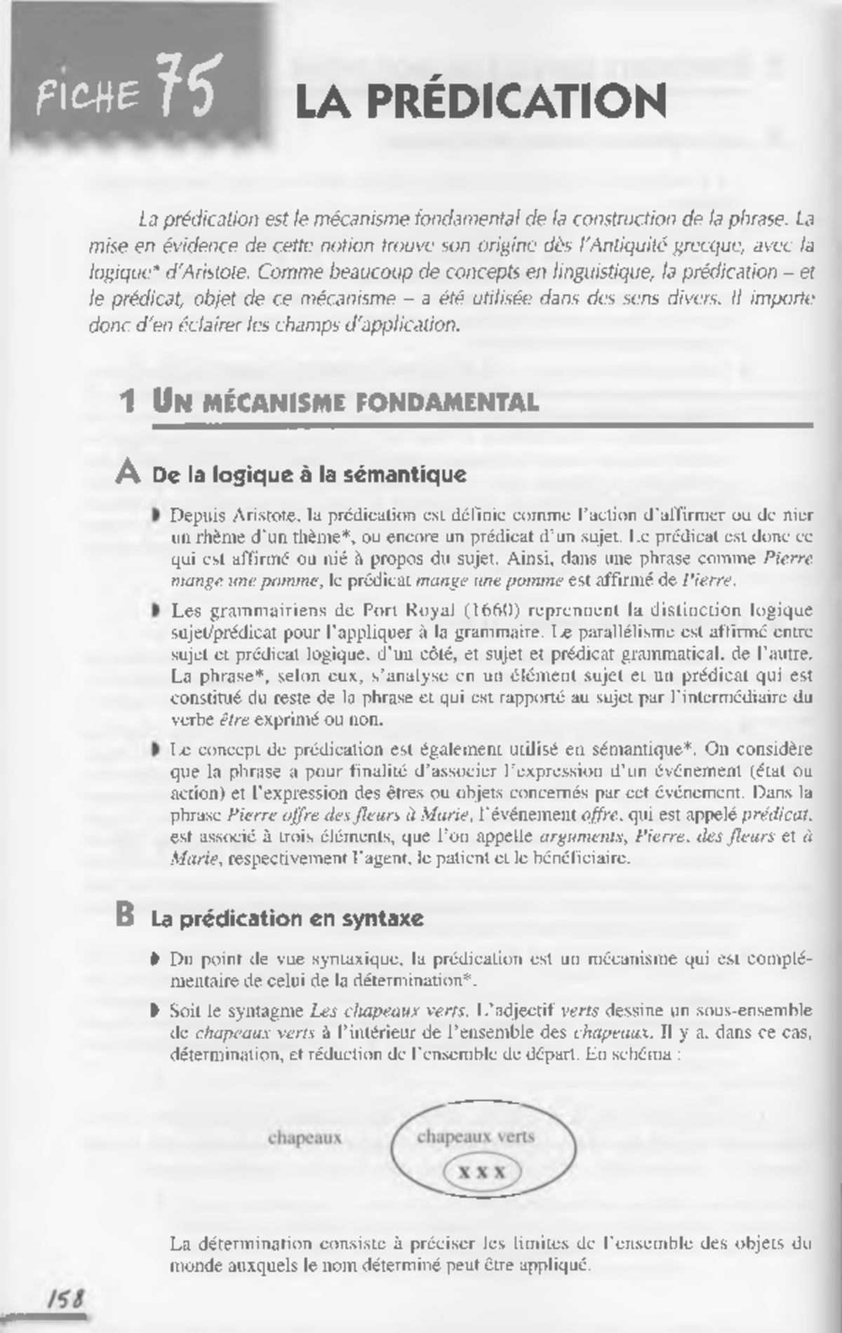La linguistique 75 la prédication ? mz f 5" LA PRÉDICATION La p