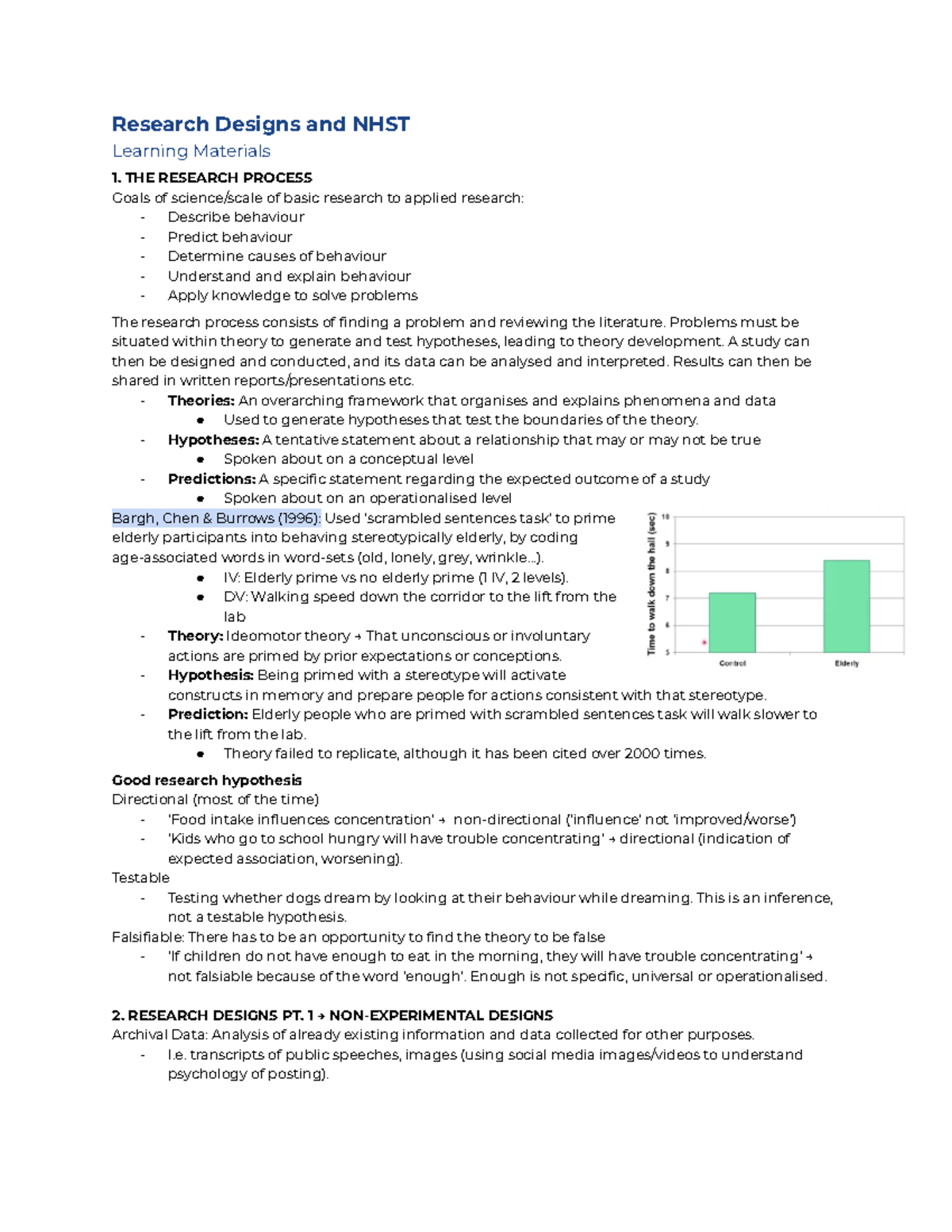 Week 3 - Research Designs and NHST - Research Designs and NHST Learning ...