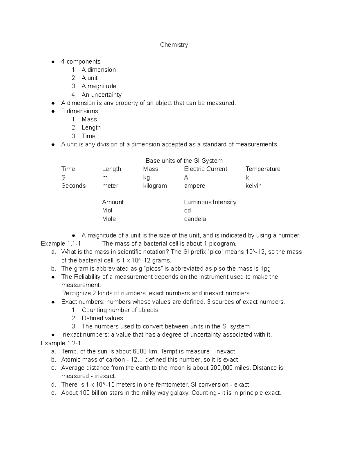 Chemistry Talks about 4 components Chemistry 4 components 1. A