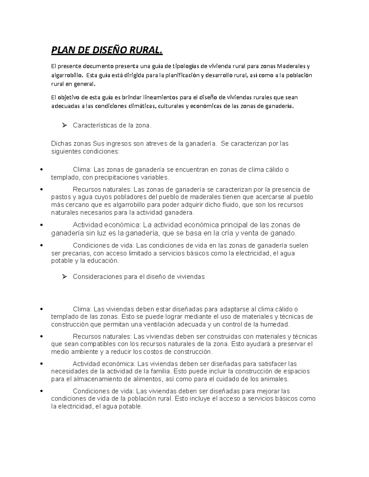 Alvaro - diseño grafico - PLAN DE DISEÑO RURAL. El presente documento ...