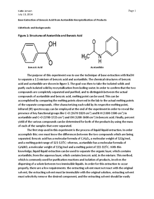 Orgo Lab 6 6th Organic Chemistry Lab Report Chem 233 Studocu