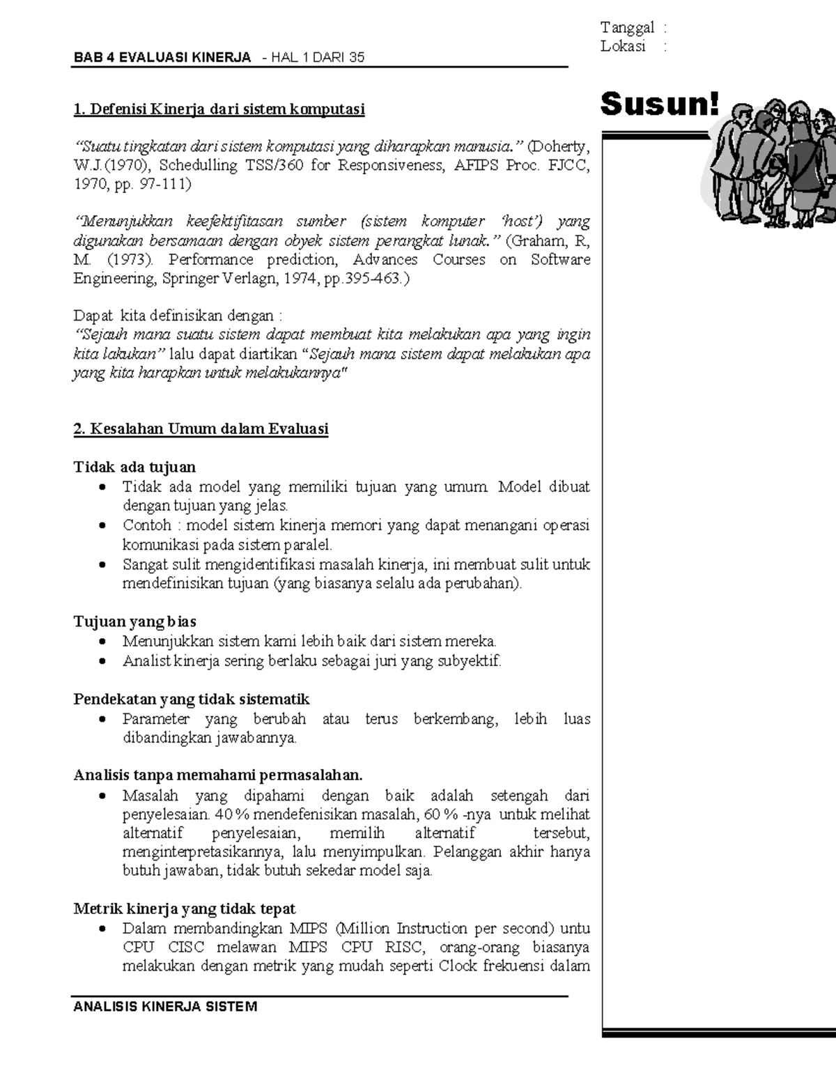 BAB 4 - Evaluasi Kinerja - BAB 4 EVALUASI KINERJA - HAL 1 DARI 35 1 ...