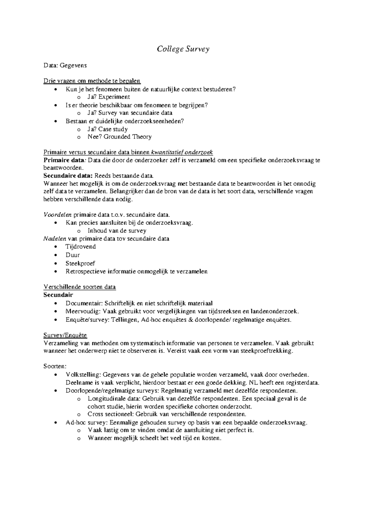 typische College aansluiting