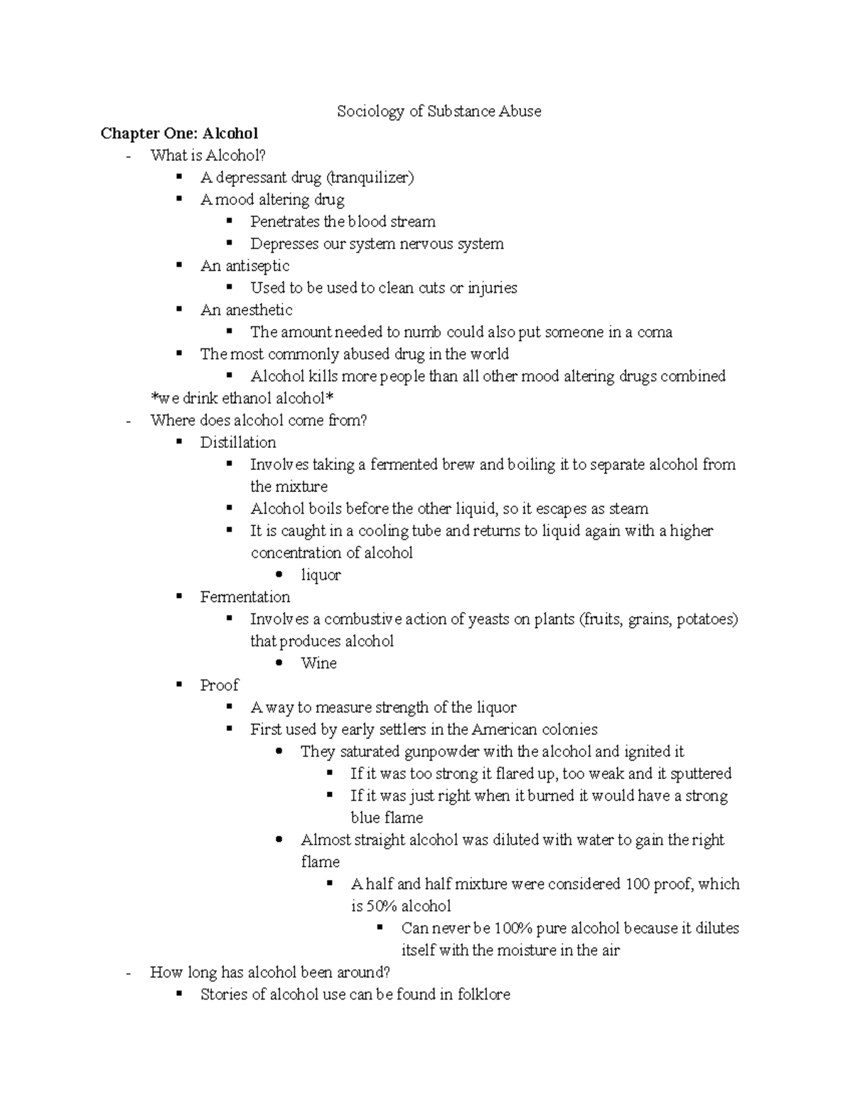 Chapter One Lecture notes 12 Sociology of Substance Abuse Chapter