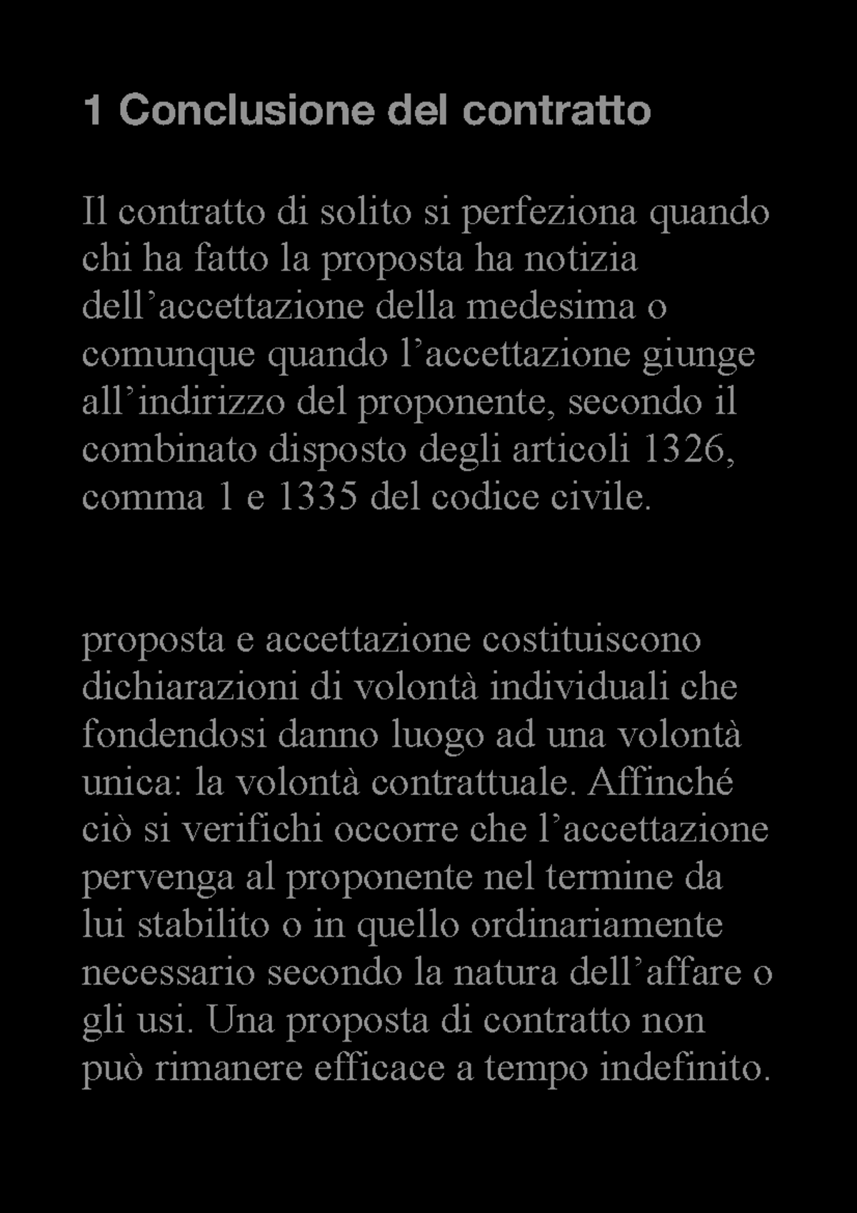 Conclusione Contratto - 1 Conclusione Del Contratto Il Contratto Di ...