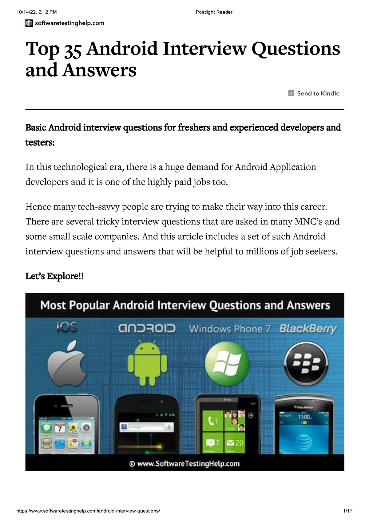 android assignment for interview