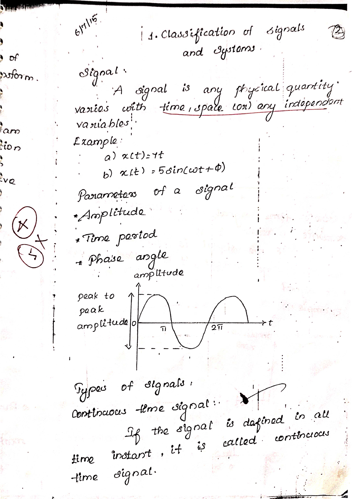 Signals And Systems Notes 1 - Studocu