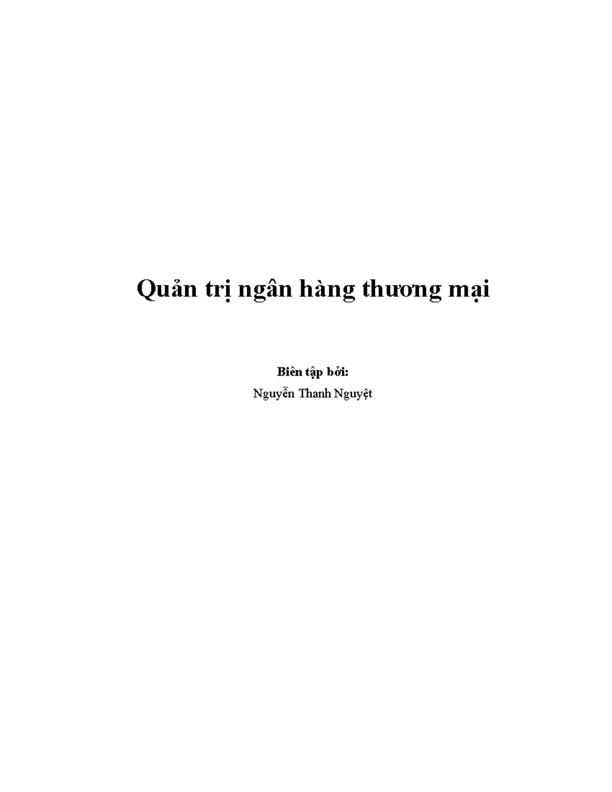 Qun Tr Ngan Hang Thng Mi Bien Tp B - Quản Trị Ngân Hàng Thương Mại Biên ...