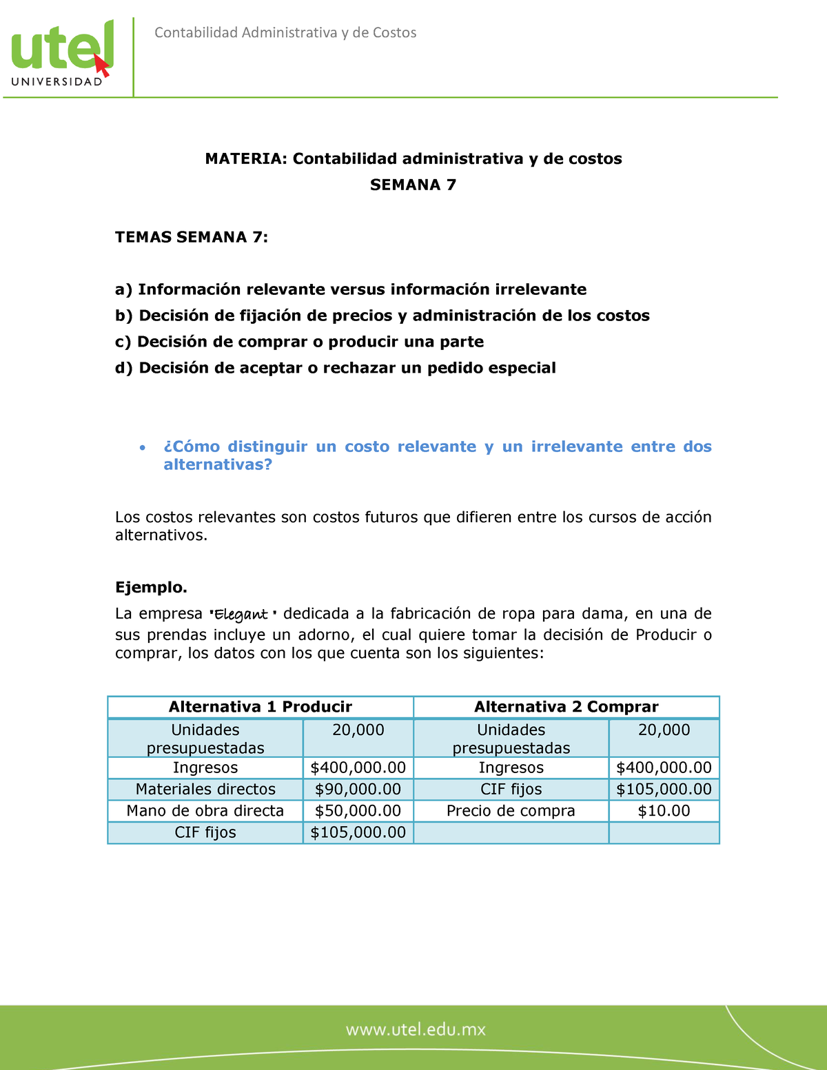 Contabilidad Administrativa Y DE Costos Semana 7 PF - MATERIA ...