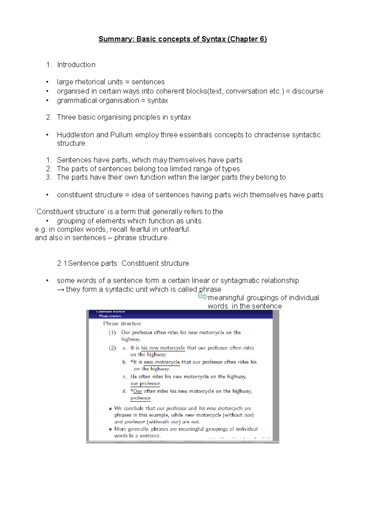Summary Chapter 6 Basic Concepts Of Syntax 15963 Studocu - 