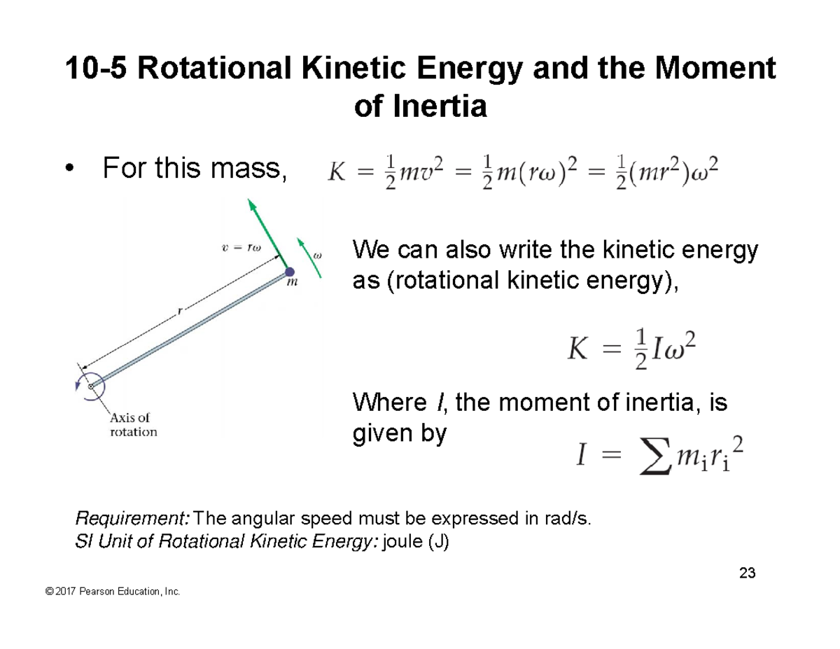 Week14 3 CH10 3 - Lecture notes Ch.10_3 - 10-5 Rotational Kinetic ...
