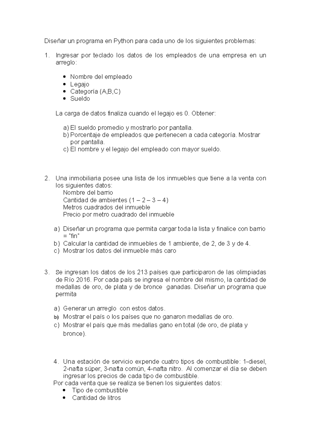 Practica XII reformada - Diseñar un programa en Python para cada uno de ...