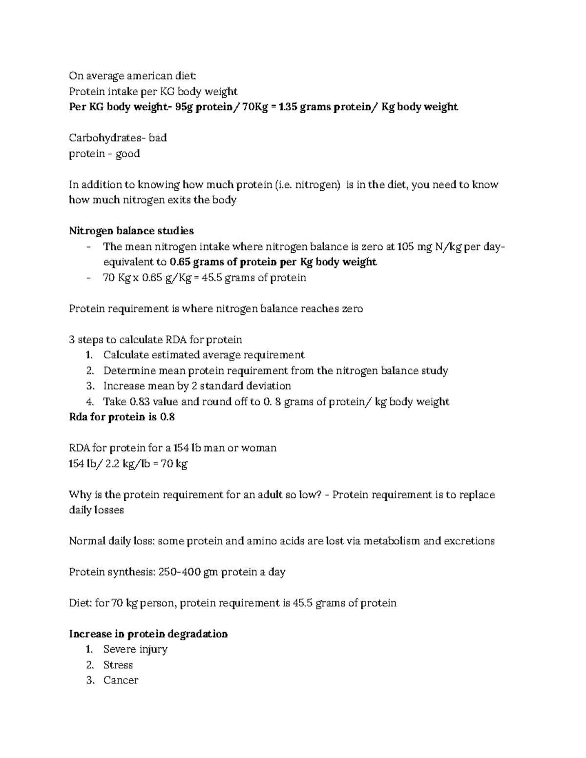 Proteins and Nutrition - On average american diet: Protein intake per ...