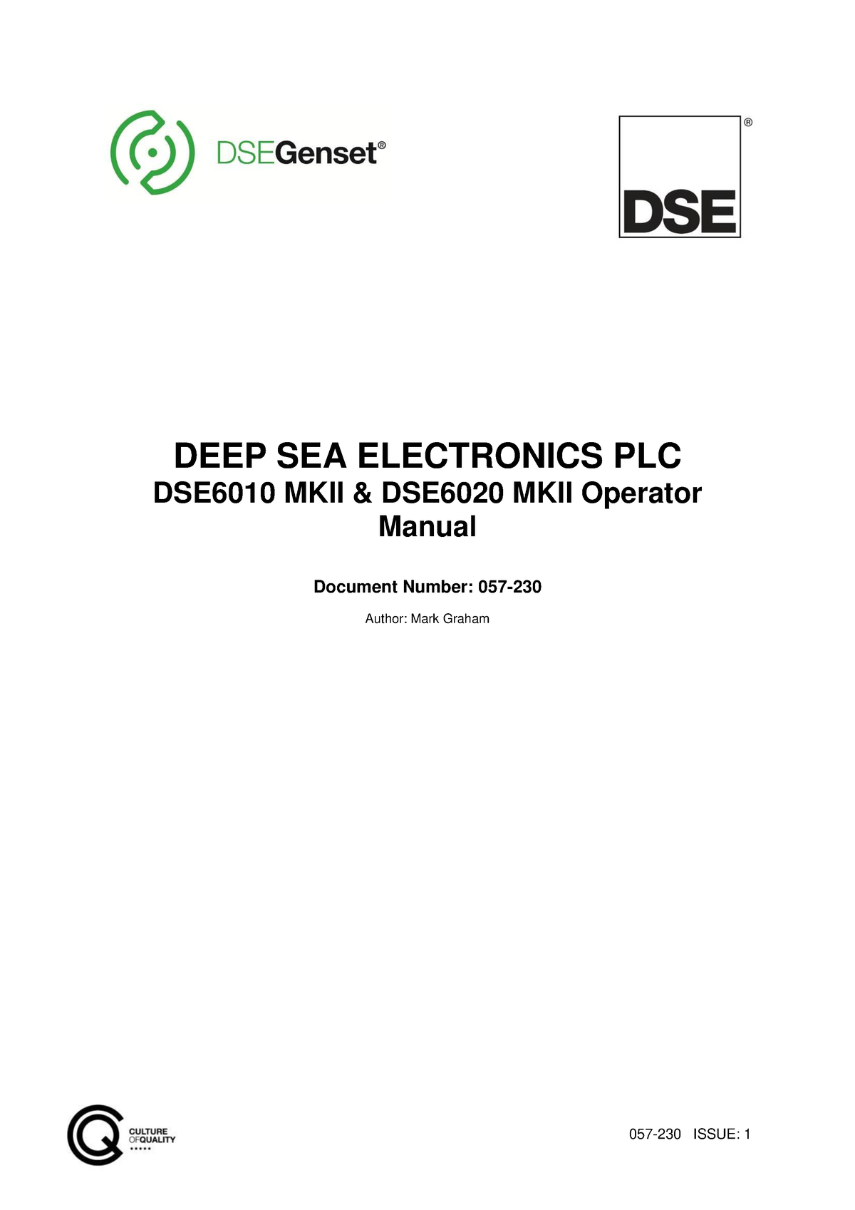 Modul Deepsea 6020 - 057-230 IS 057-230 ISSUE: 1 DEEP SEA ELECTRONICS ...