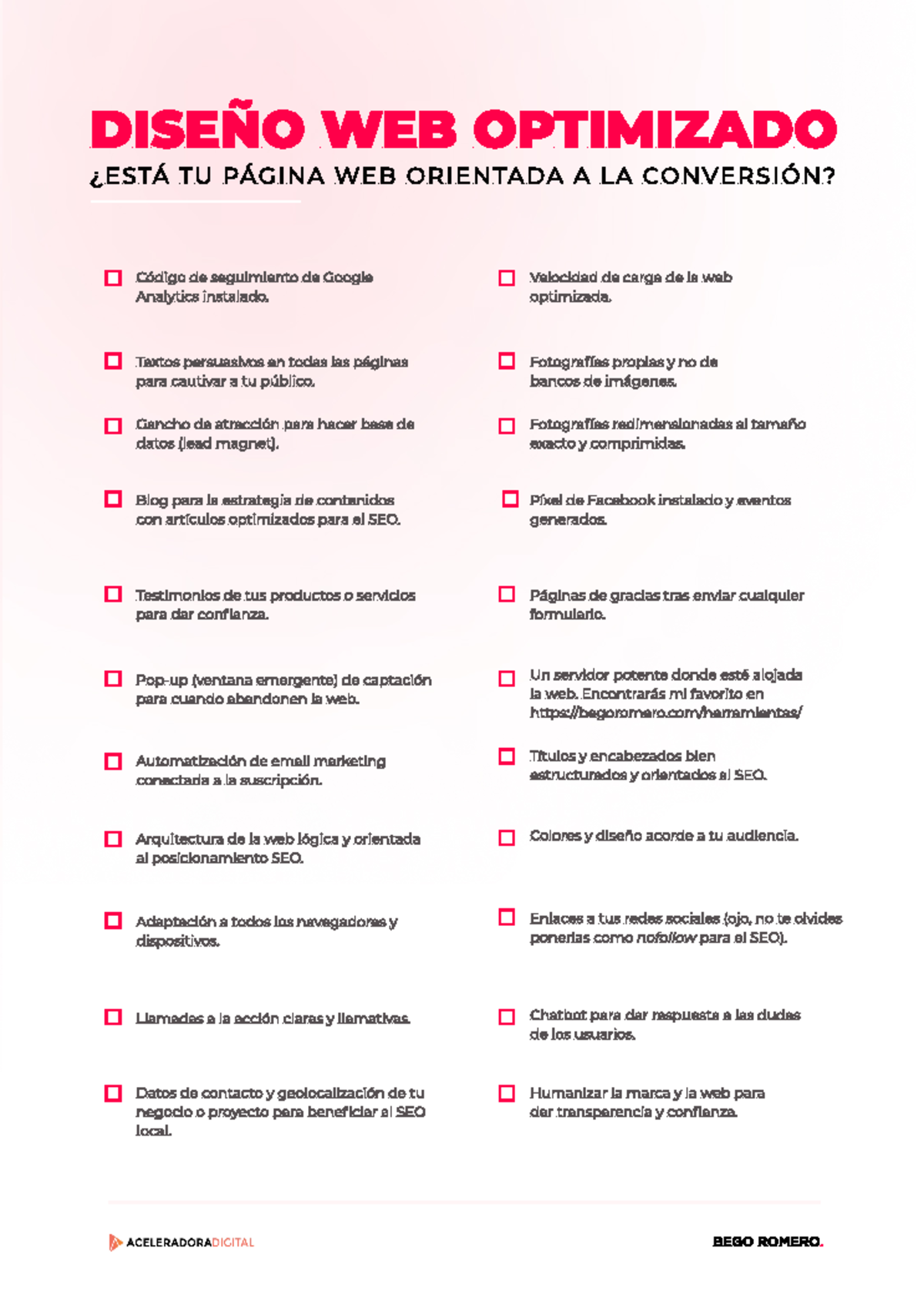 Checklist diseño web - !# ! ! 