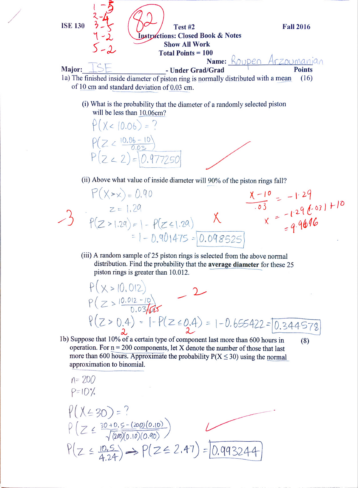 Ise 130 Test2 2016 - Sample Exam - Ise 130 - Studocu