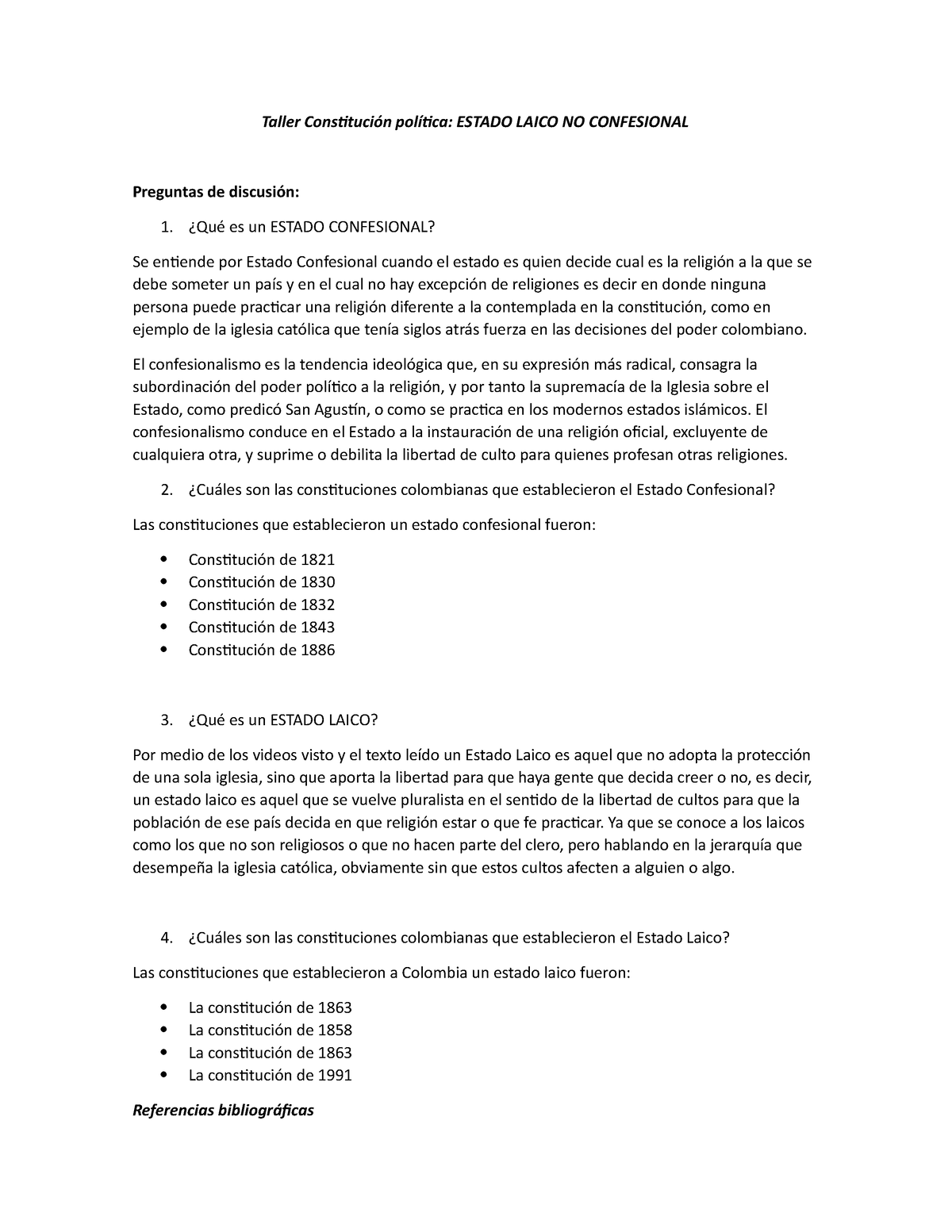 Taller Constituci Ã³n Pol Ã­tica - Constitucion Y Democracia - Uninorte ...