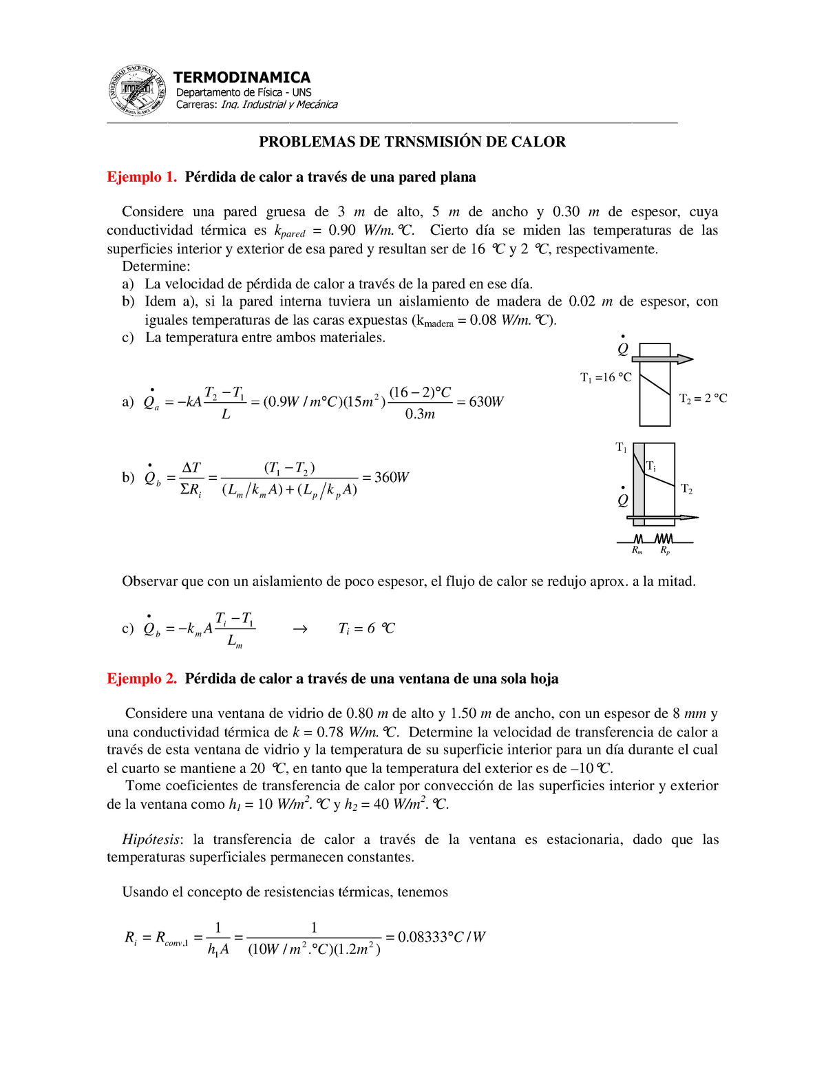 Transferencia De Calor. Ejercicios Resueltos - - Studocu