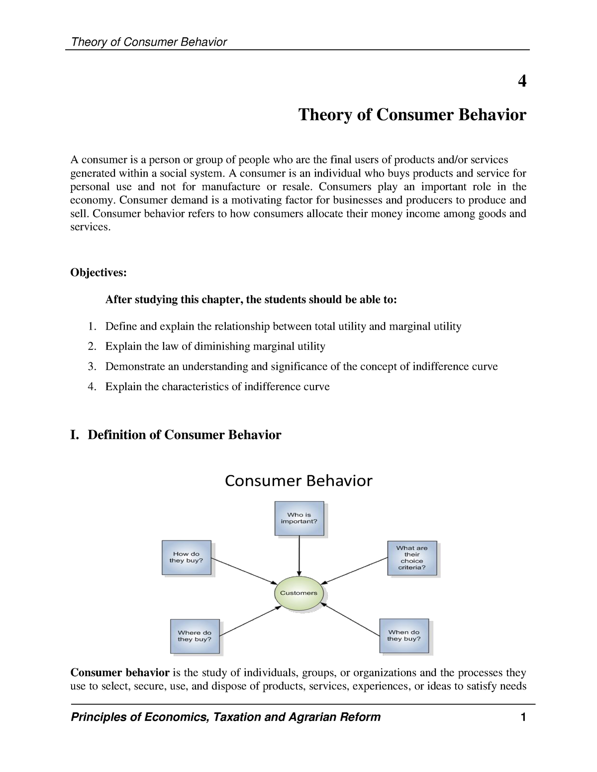 indifference theory of consumer behavior