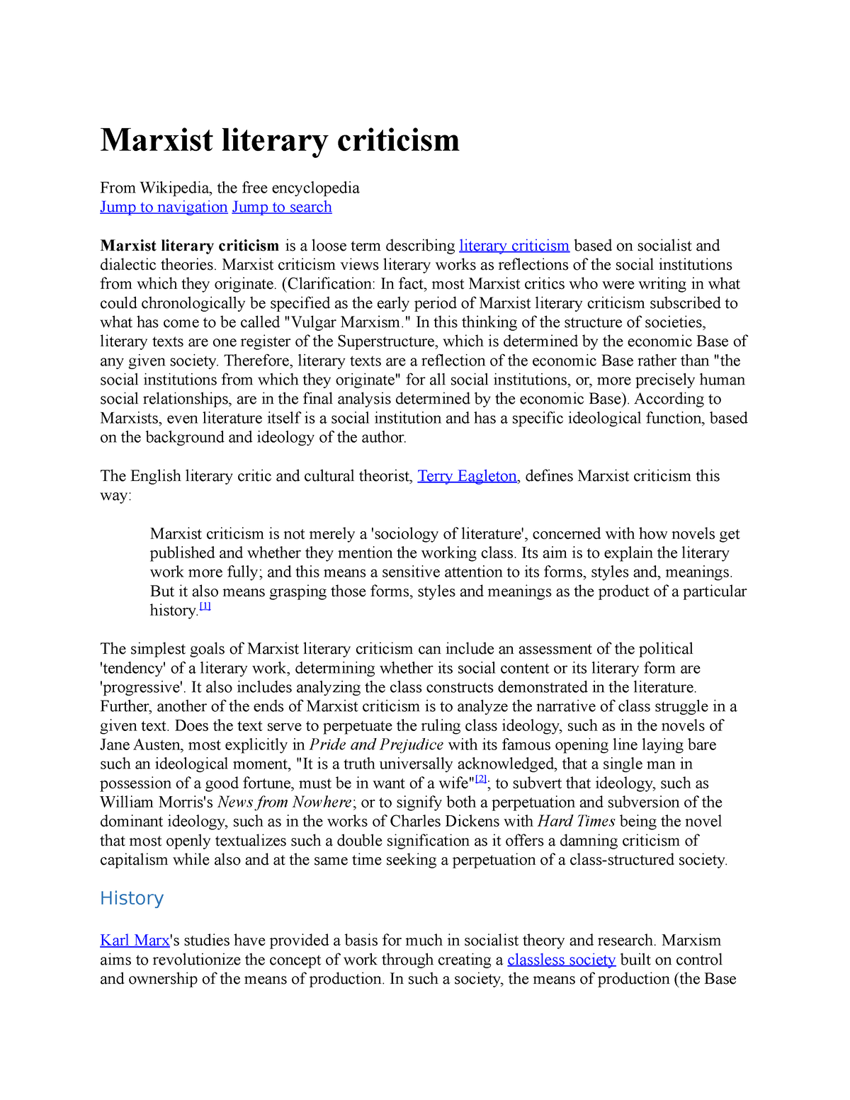 essay of marxist criticism