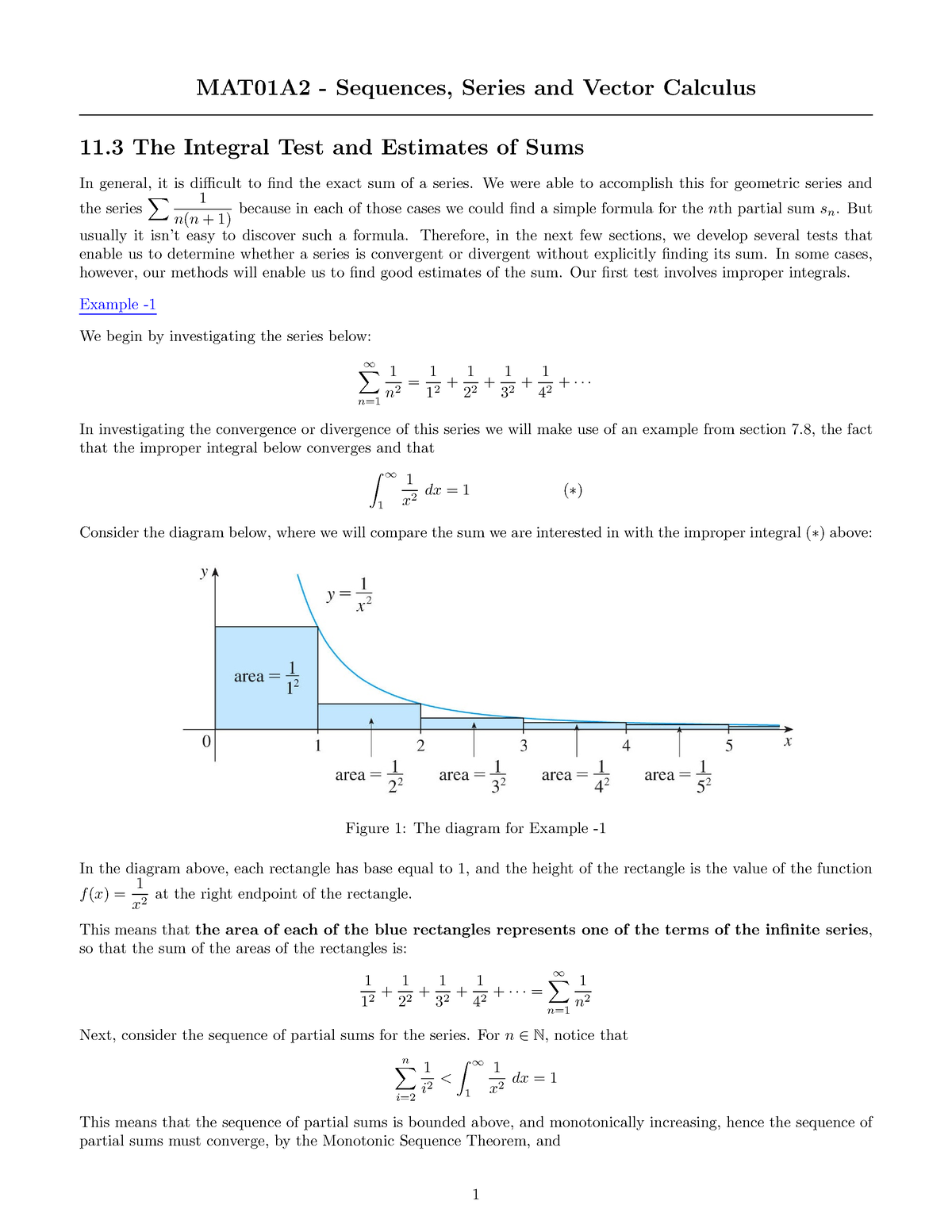 MAT01A2Section 11 - Sequences, Series And Vector Calculus From BSc ...