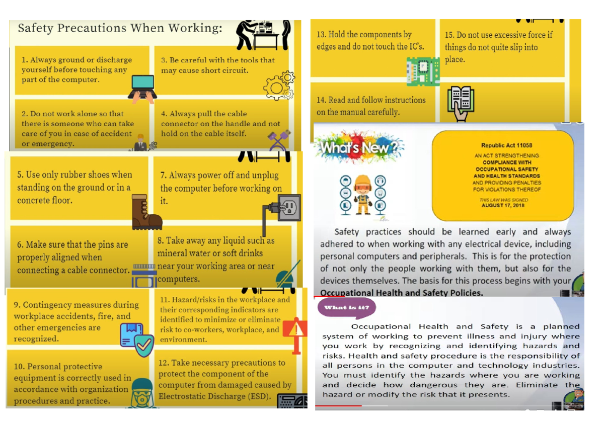 Health and safety Teaching common competencies in ict Studocu