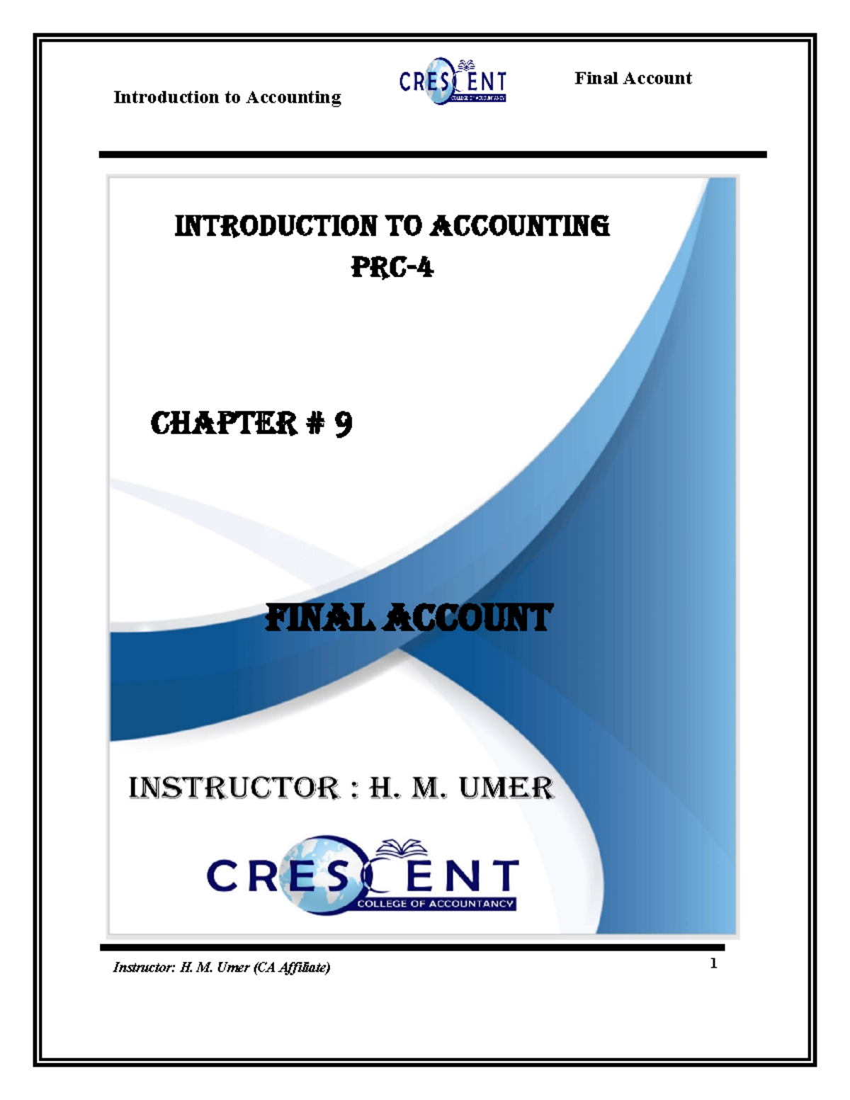 I to A Chapter 9 (Convert on 4 March) - Introduction to Accounting ...
